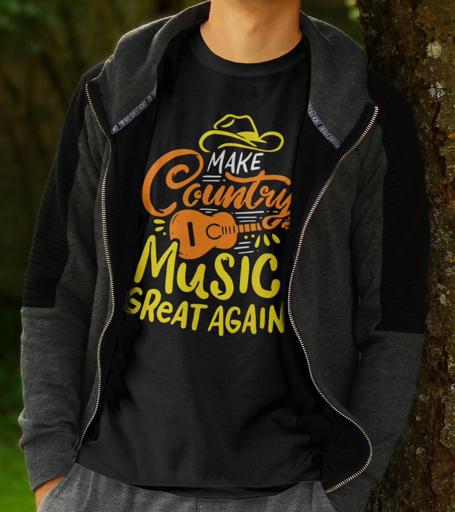 MAKE COUNTRY MUSIC GREAT AGAIN Guitar Hat T-Shirt