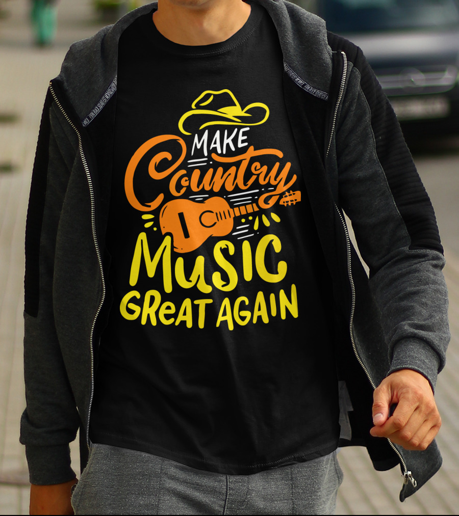 MAKE COUNTRY MUSIC GREAT AGAIN Guitar Hat T-Shirt