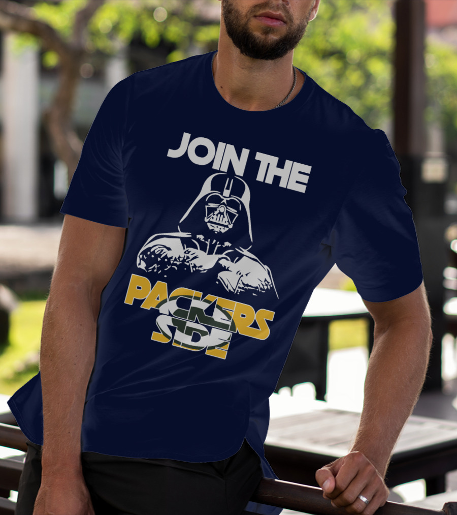 JOIN THE PACKERS SIDE Darth Vader Packers Fan Crossover T-Shirt