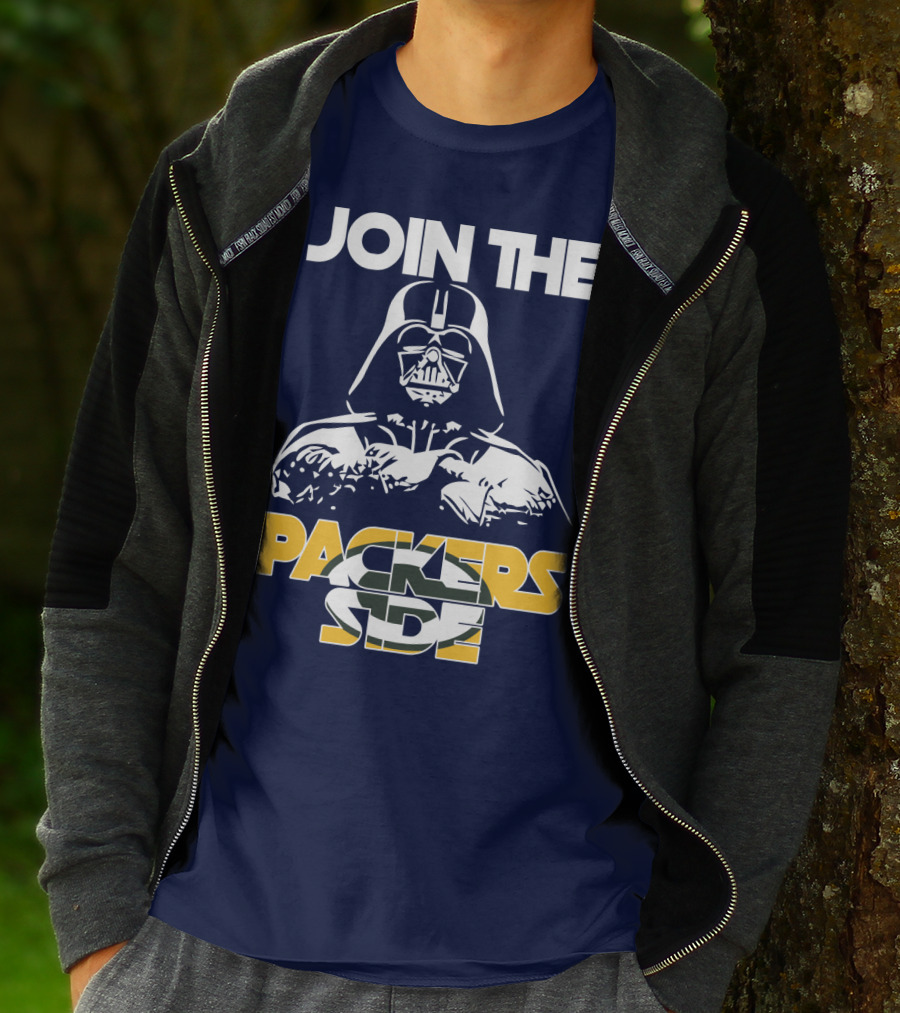 JOIN THE PACKERS SIDE Darth Vader Packers Fan Crossover T-Shirt