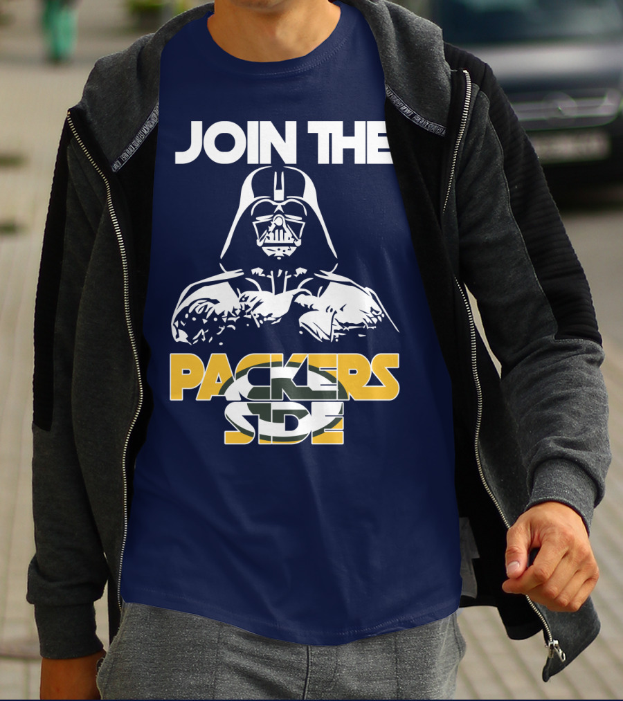 JOIN THE PACKERS SIDE Darth Vader Packers Fan Crossover T-Shirt