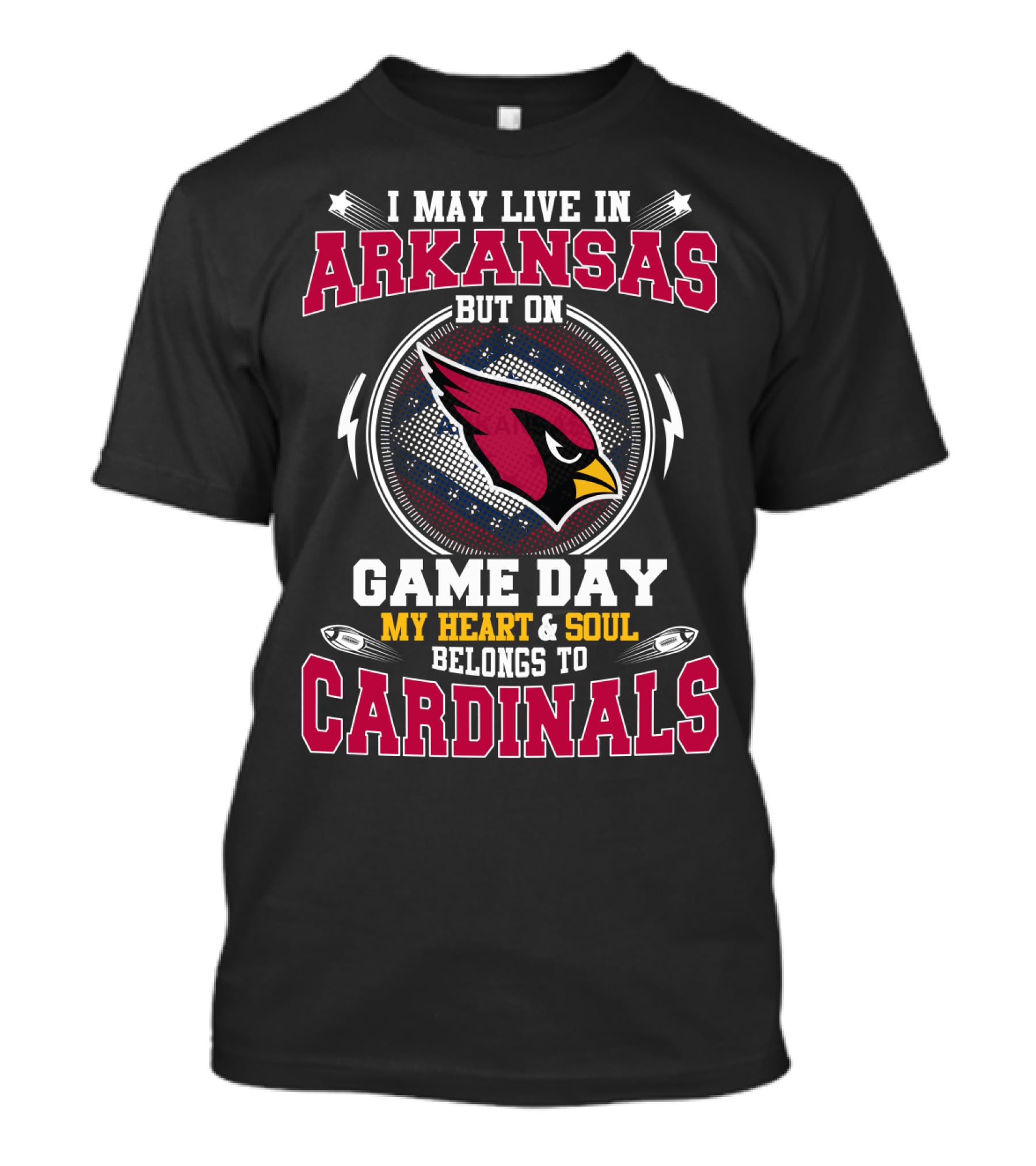 ARKANSAS GAME DAY MY HEART AND SOUL BELONGS TO CARDINALS T-Shirt