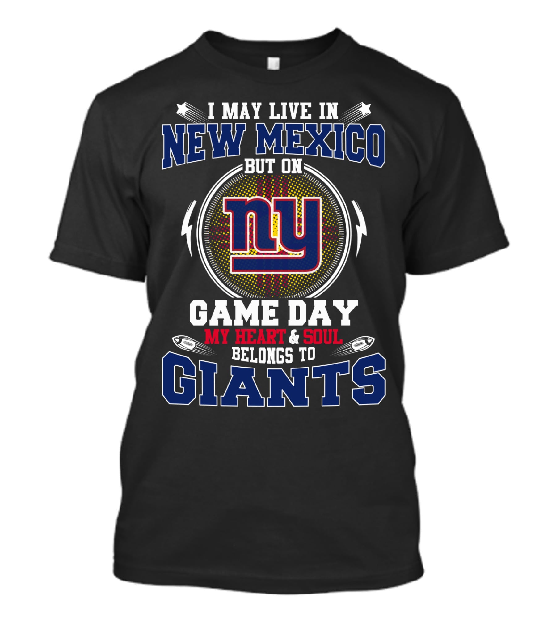 NEW MEXICO GAME DAY HEART SOUL GIANTS NY T-Shirt