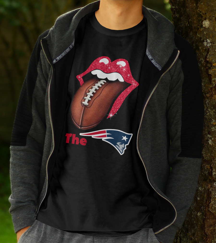 The SMILE Patriots Football Lips Fan T-Shirt