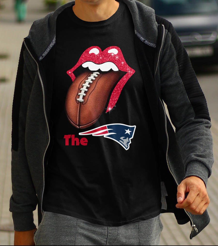 The SMILE Patriots Football Lips Fan T-Shirt