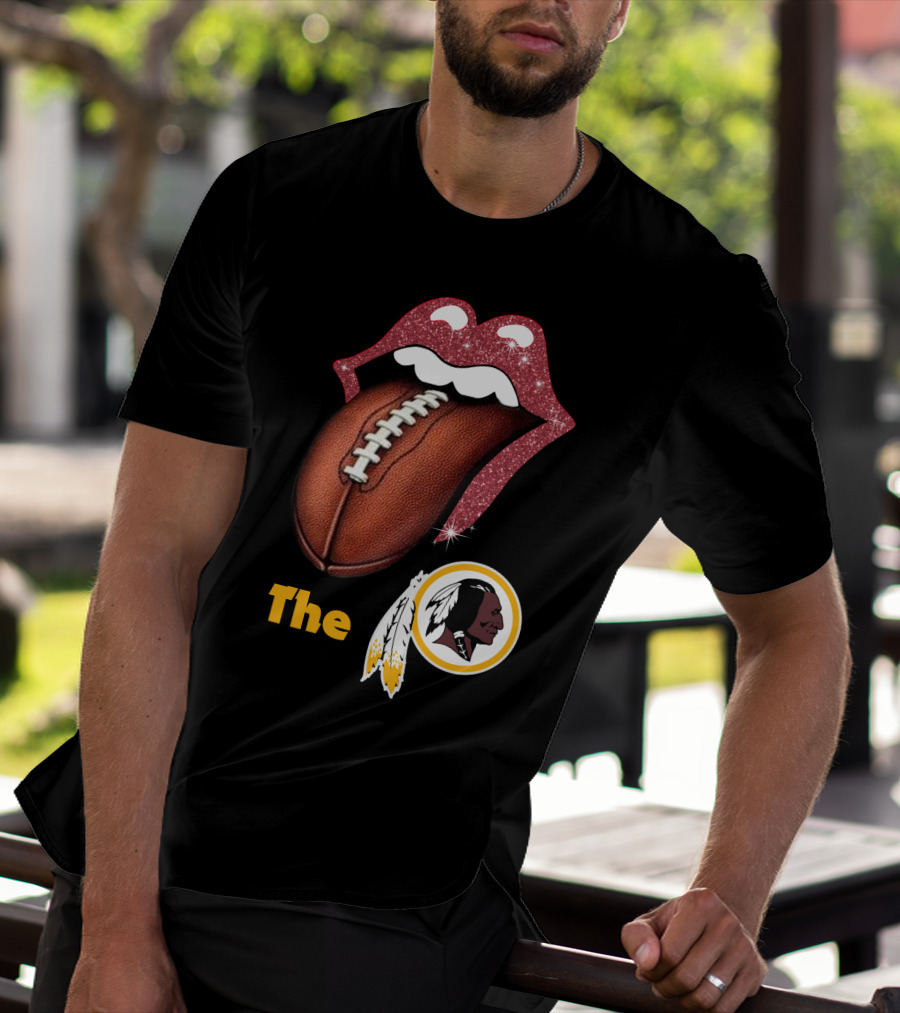 The Redskins Lips Football T-Shirt