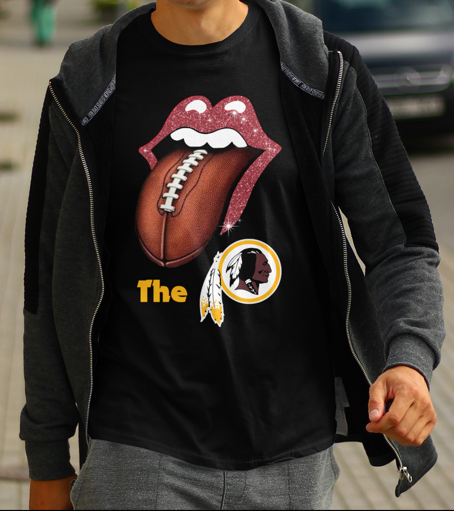 The Redskins Lips Football T-Shirt