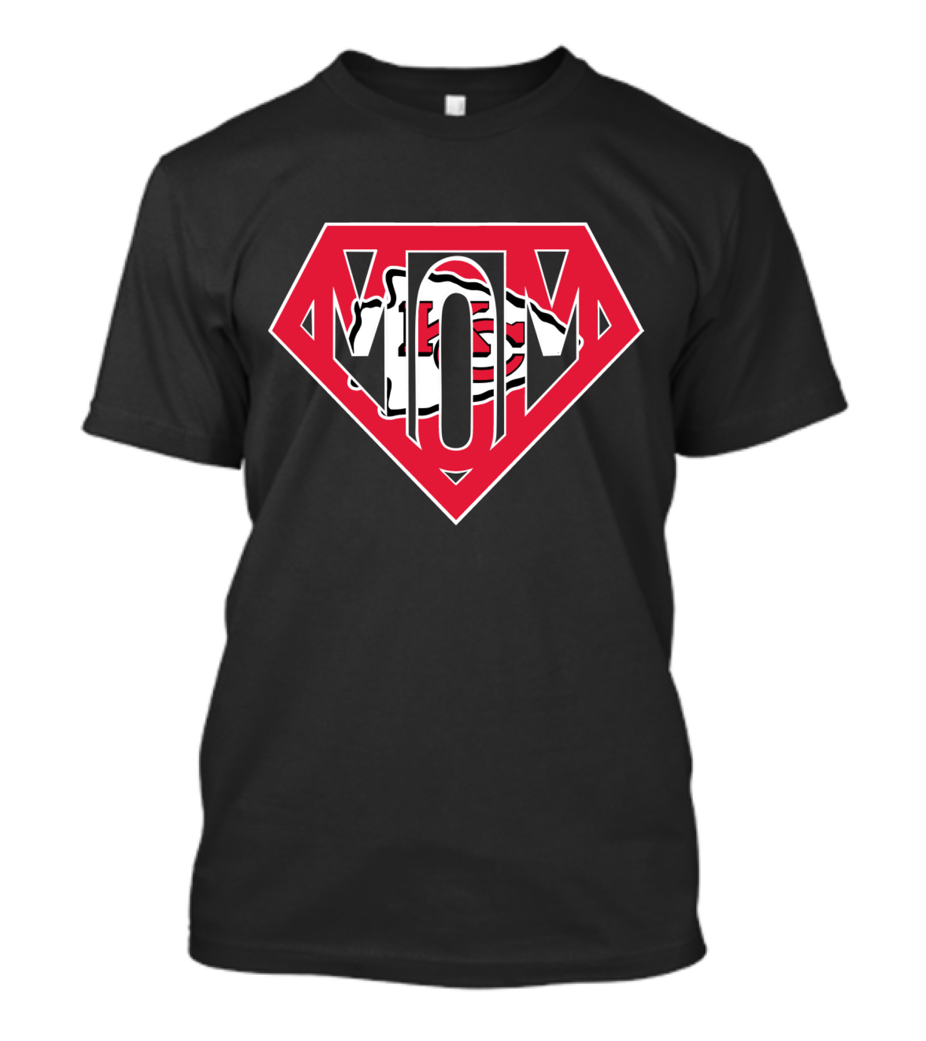 Super Mom Kansas City Chiefs Logo Inspired T-Shirt