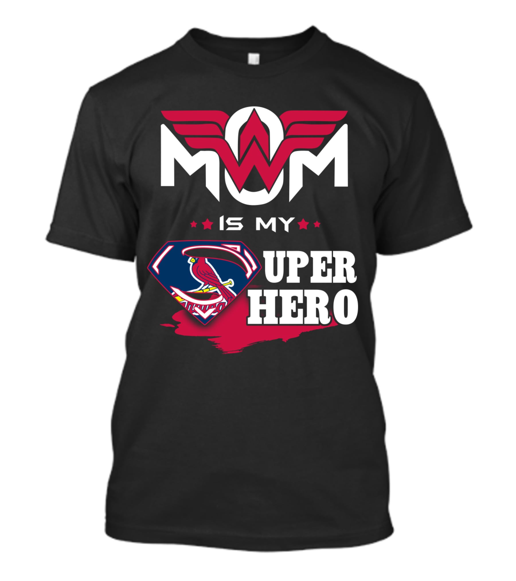 Mom Is My Stl Cardinals Super Hero T-Shirt