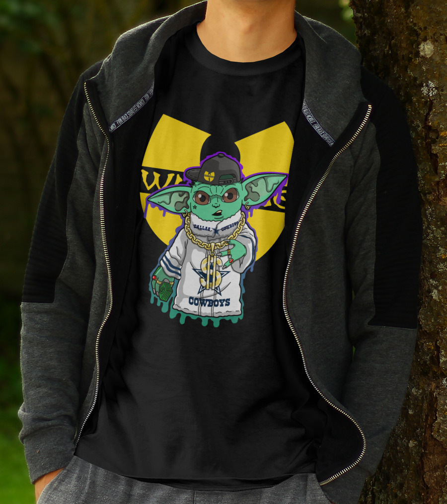Wu Cow Dallas Cowboys Baby Yoda Wu-Tang T-Shirt