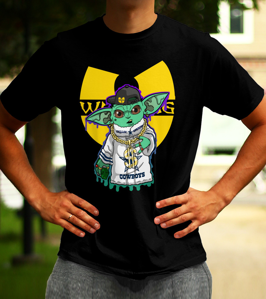 Wu Cow Dallas Cowboys Baby Yoda Wu-Tang T-Shirt