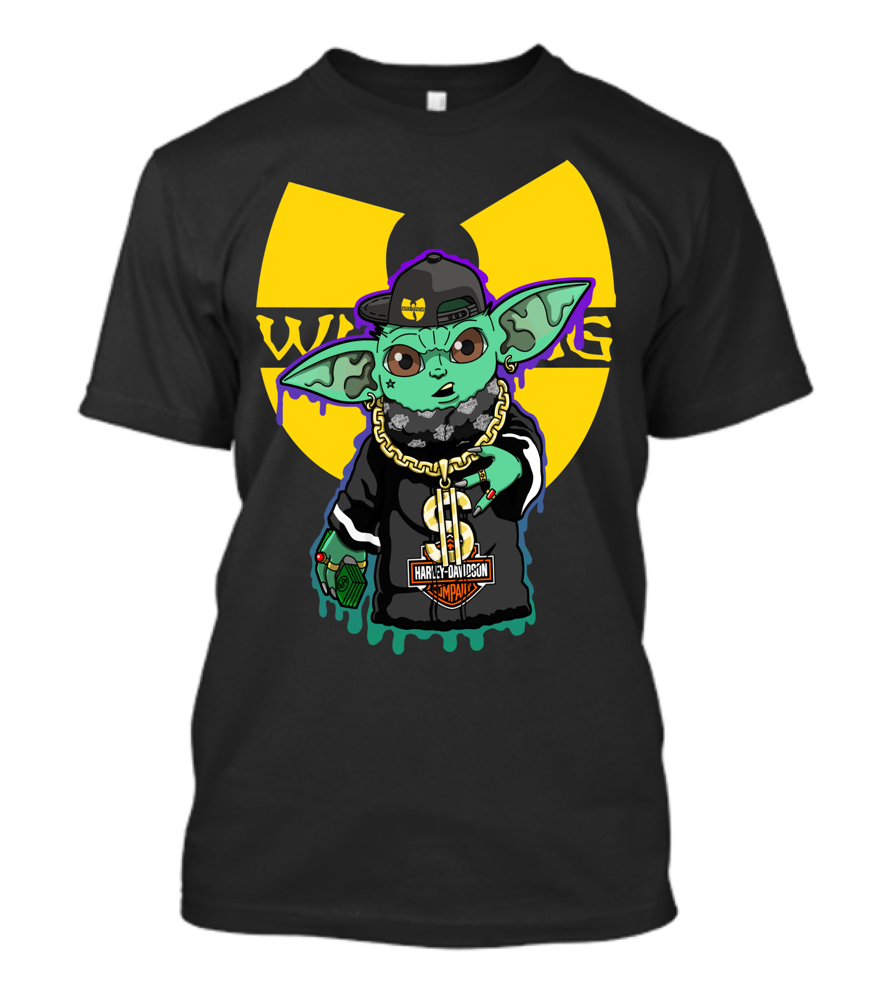 Wu-Tang Clan Harley Davidson Yoda Mashup T-Shirt