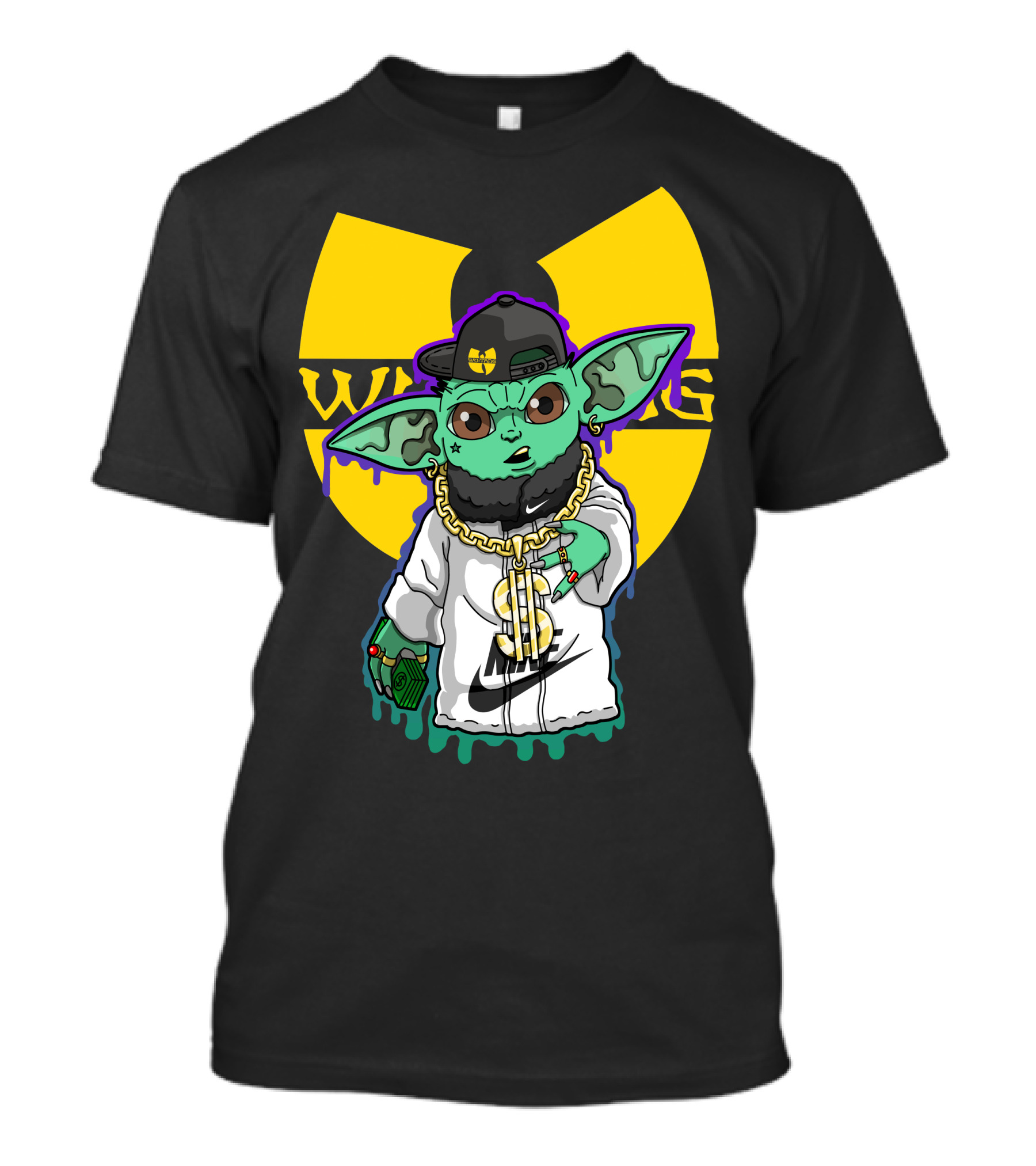 Wu Ni Baby Yoda Wu-Tang Clan Crossover T-Shirt