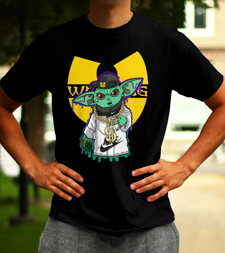 Wu Ni Baby Yoda Wu-Tang Clan Crossover T-Shirt