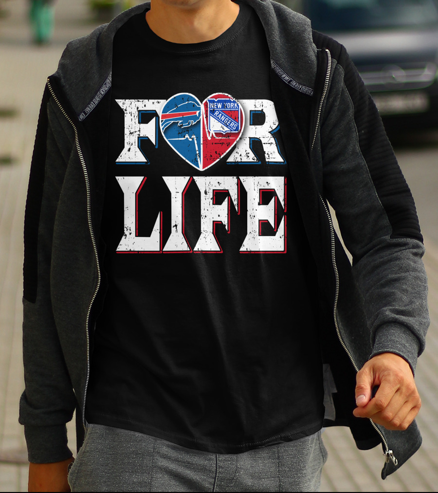Buffalo Bills And New York Rangers For Life T-Shirt