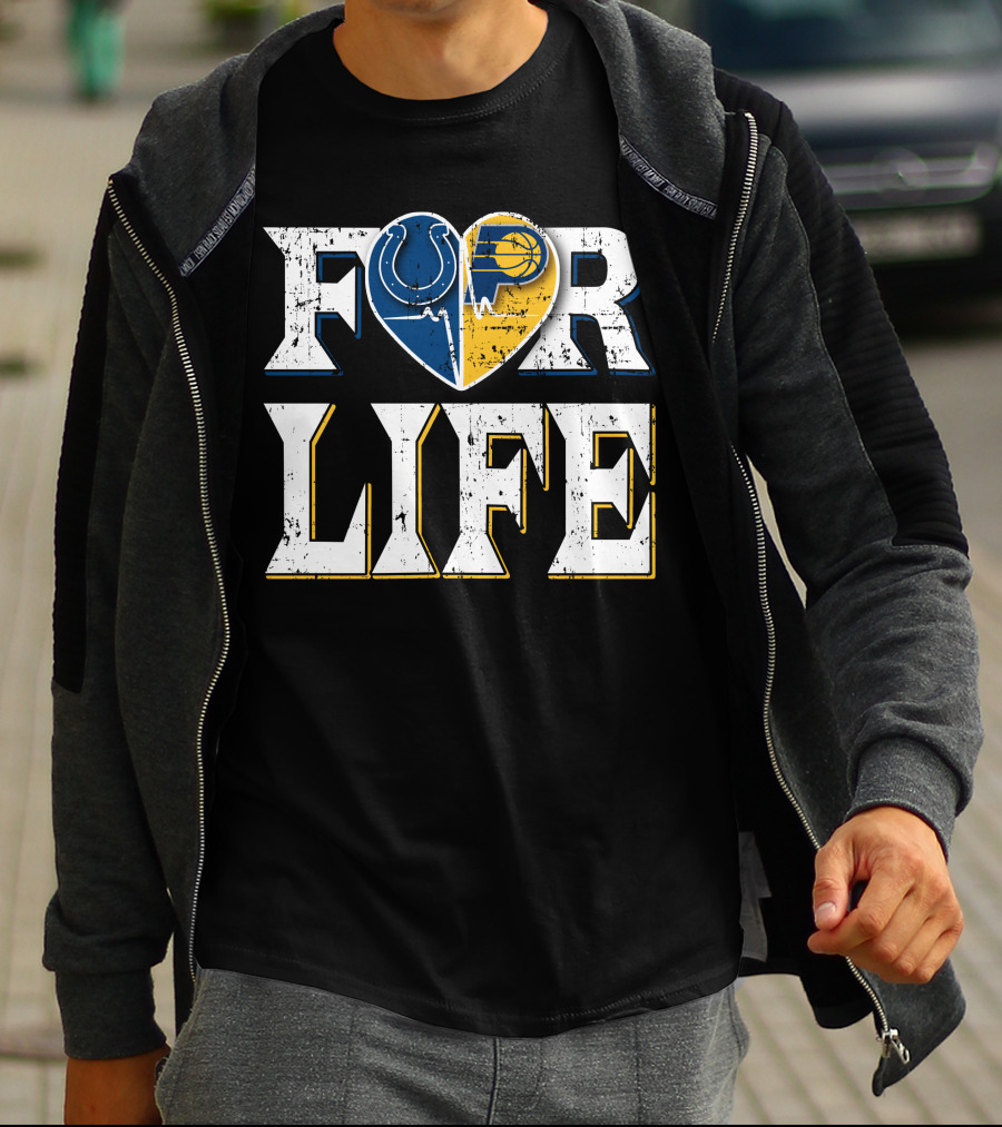 For Life Colts Pacers Heart T-Shirt