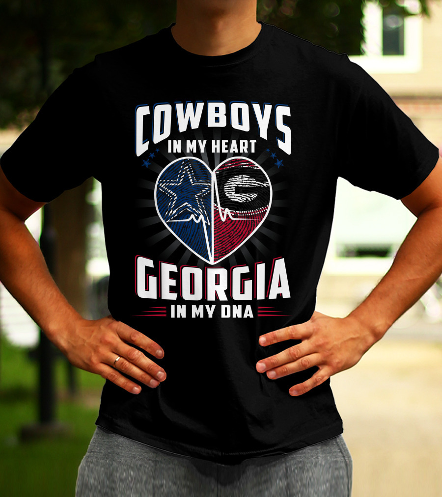 Cowboys In My Heart Georgia In My DNA T-Shirt