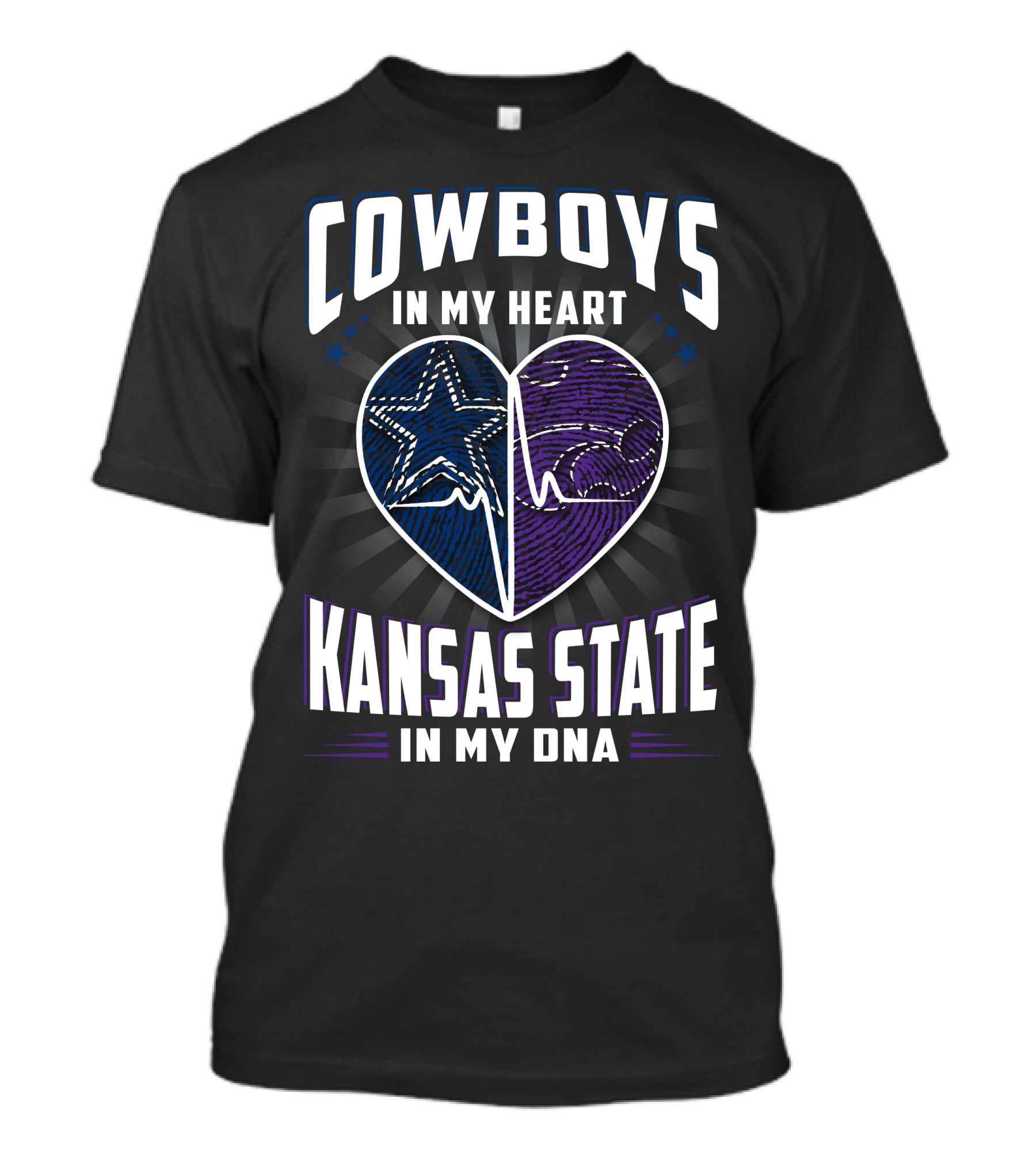 COWBOYS IN MY HEART KANSAS STATE IN MY DNA T-Shirt