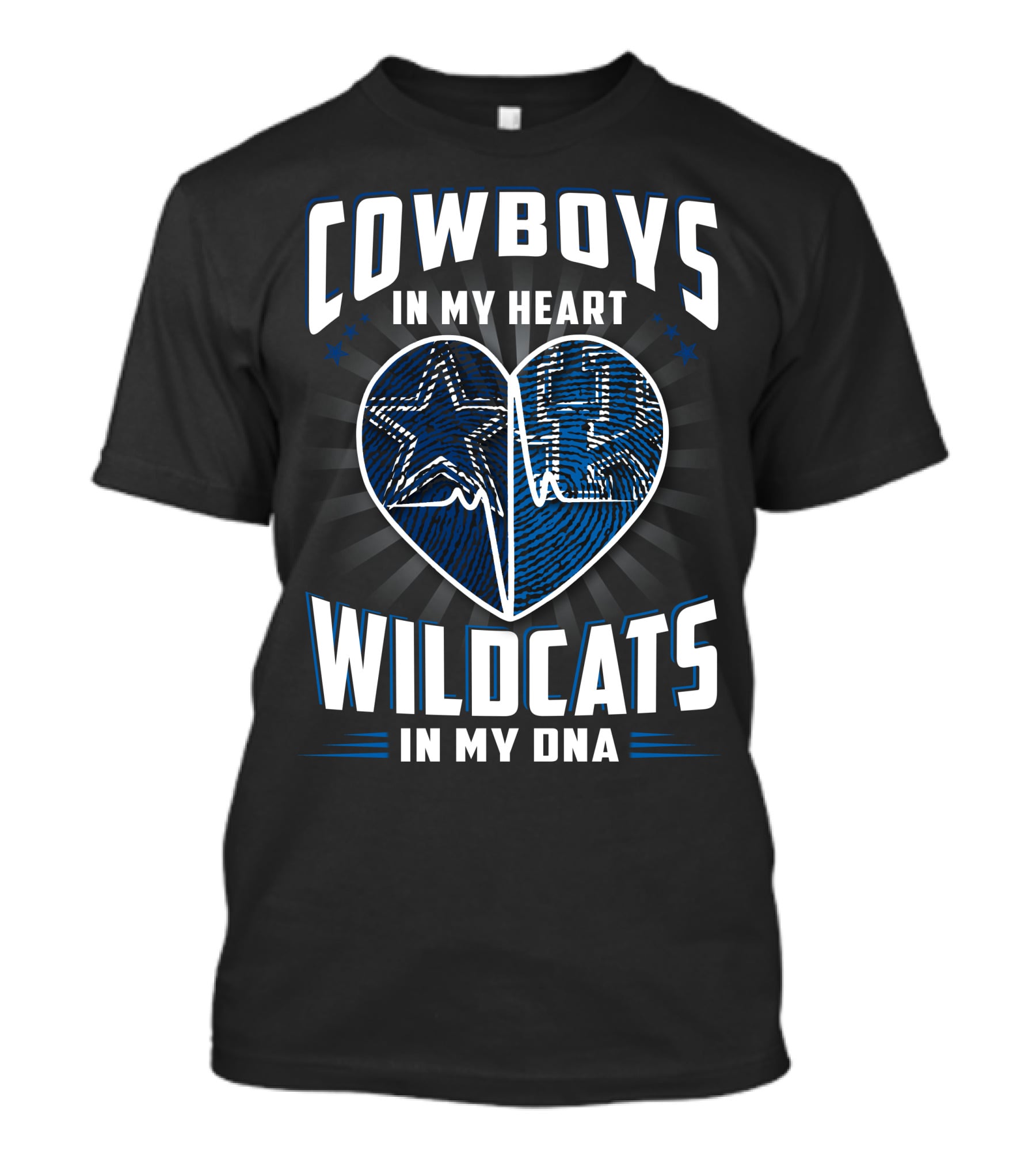 Cowboys In My Heart Wildcats In My Dna T-Shirt