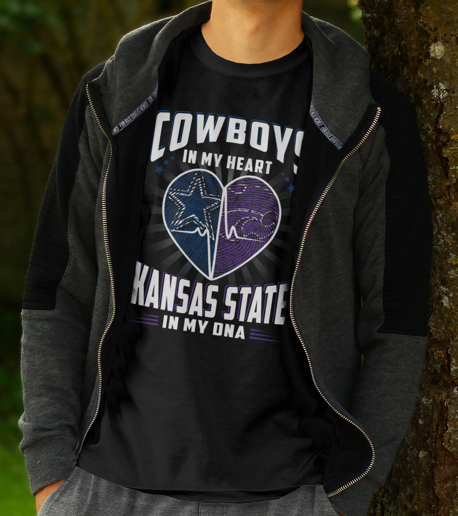 Cowboys In My Heart Kansas State In My Dna T-Shirt