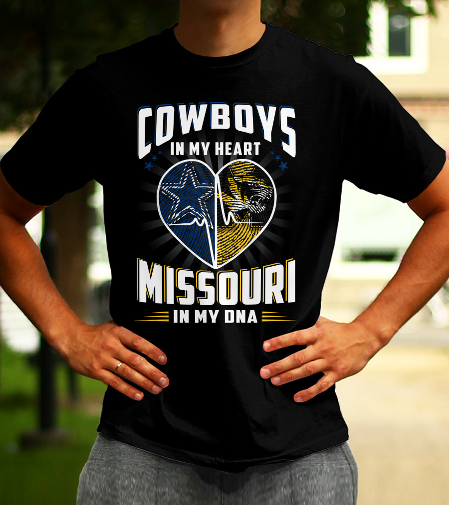 Cowboys In My Heart Missouri In My DNA T-Shirt