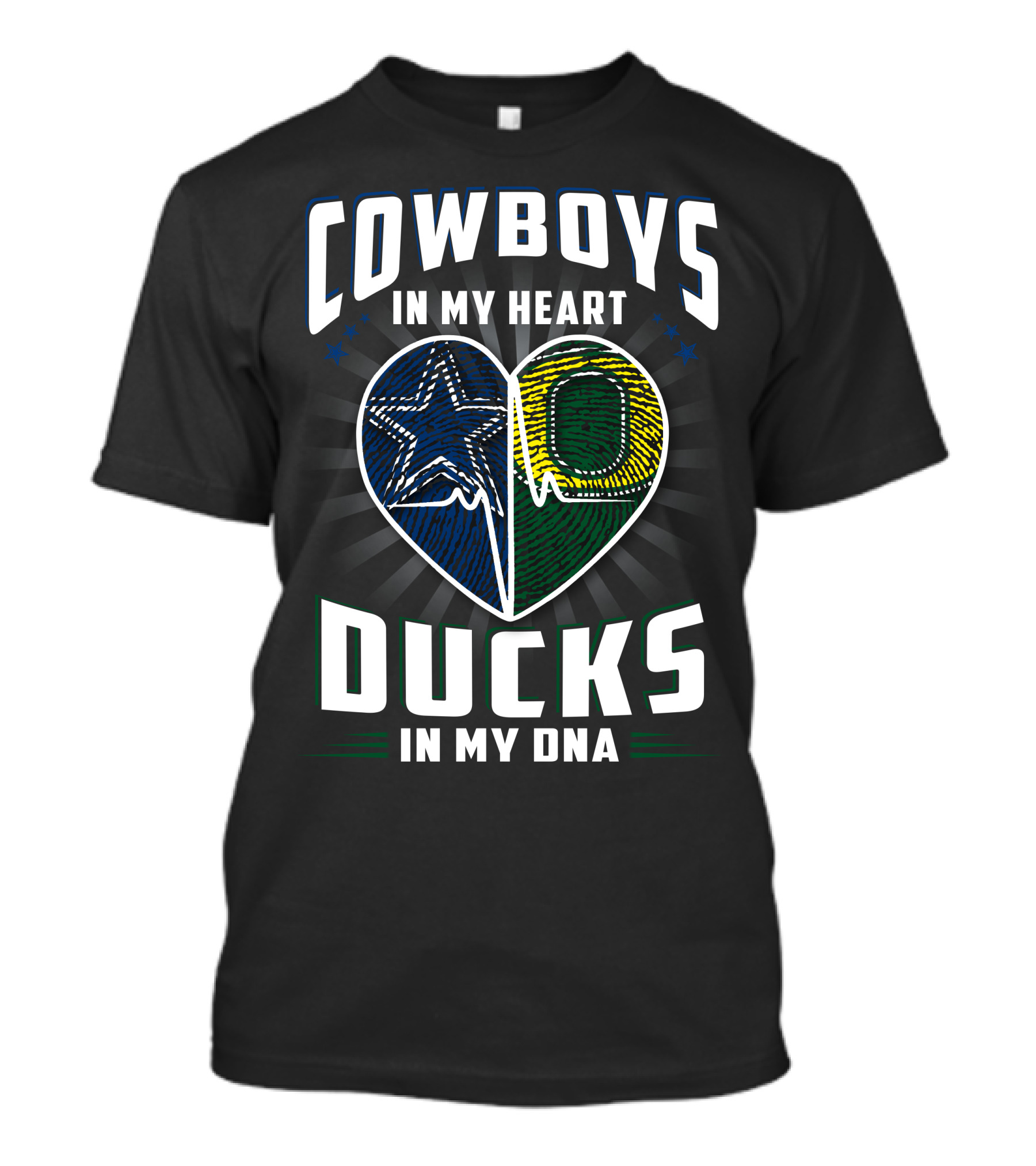 COWBOYS IN MY HEART DUCKS IN MY DNA T-Shirt