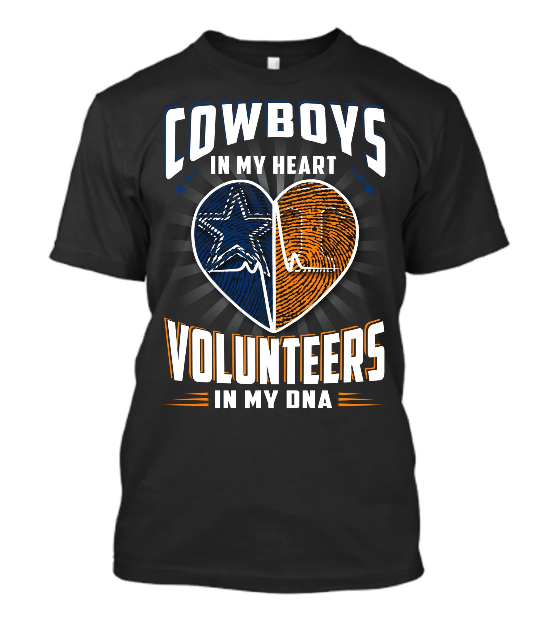 COWBOYS IN MY HEART VOLUNTEERS IN MY DNA T-Shirt