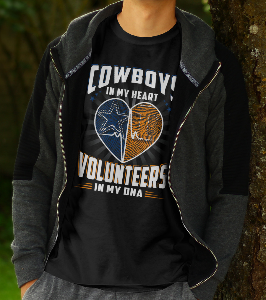 COWBOYS IN MY HEART VOLUNTEERS IN MY DNA T-Shirt