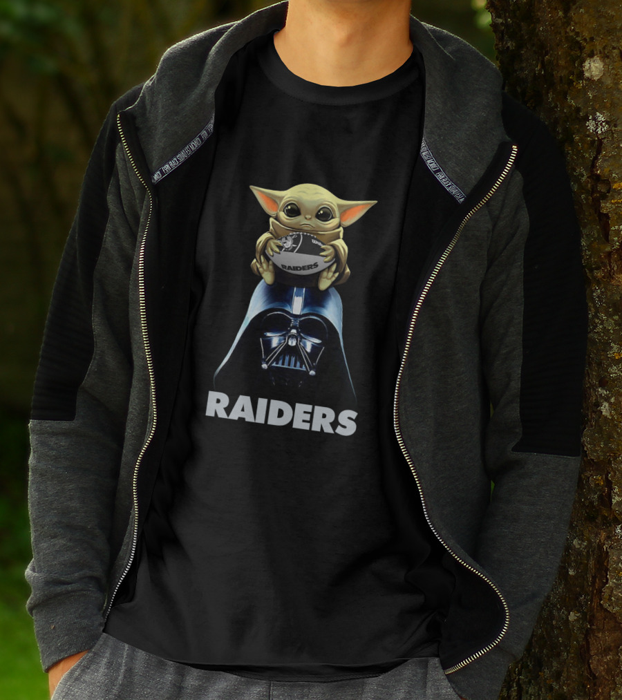 Raiders Baby Yoda Darth Vader Football Nfl T-Shirt