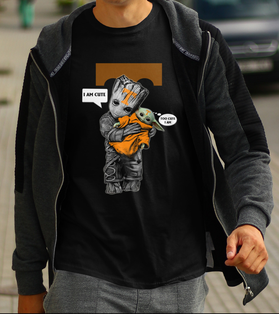 Groot Yoda Cute Ncaa Tennessee Volunteers T-Shirt