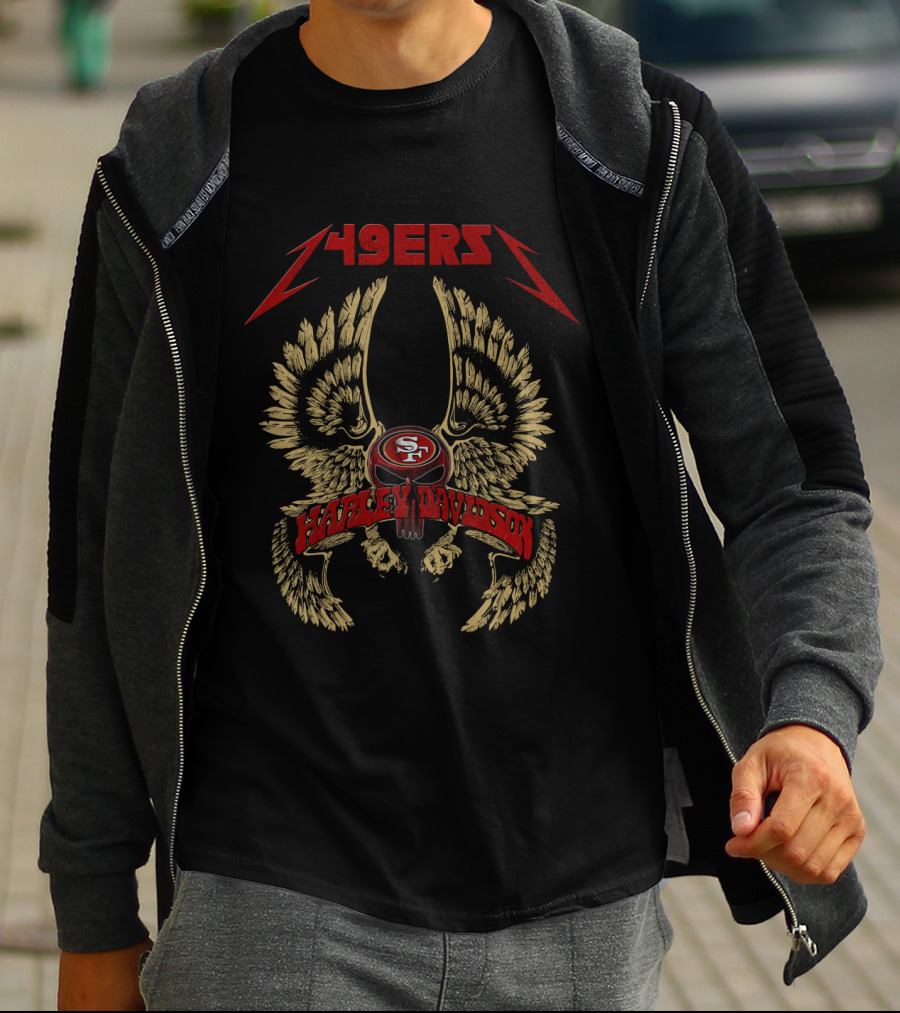 49ers Sf Harley Davidson Nfl T-Shirt