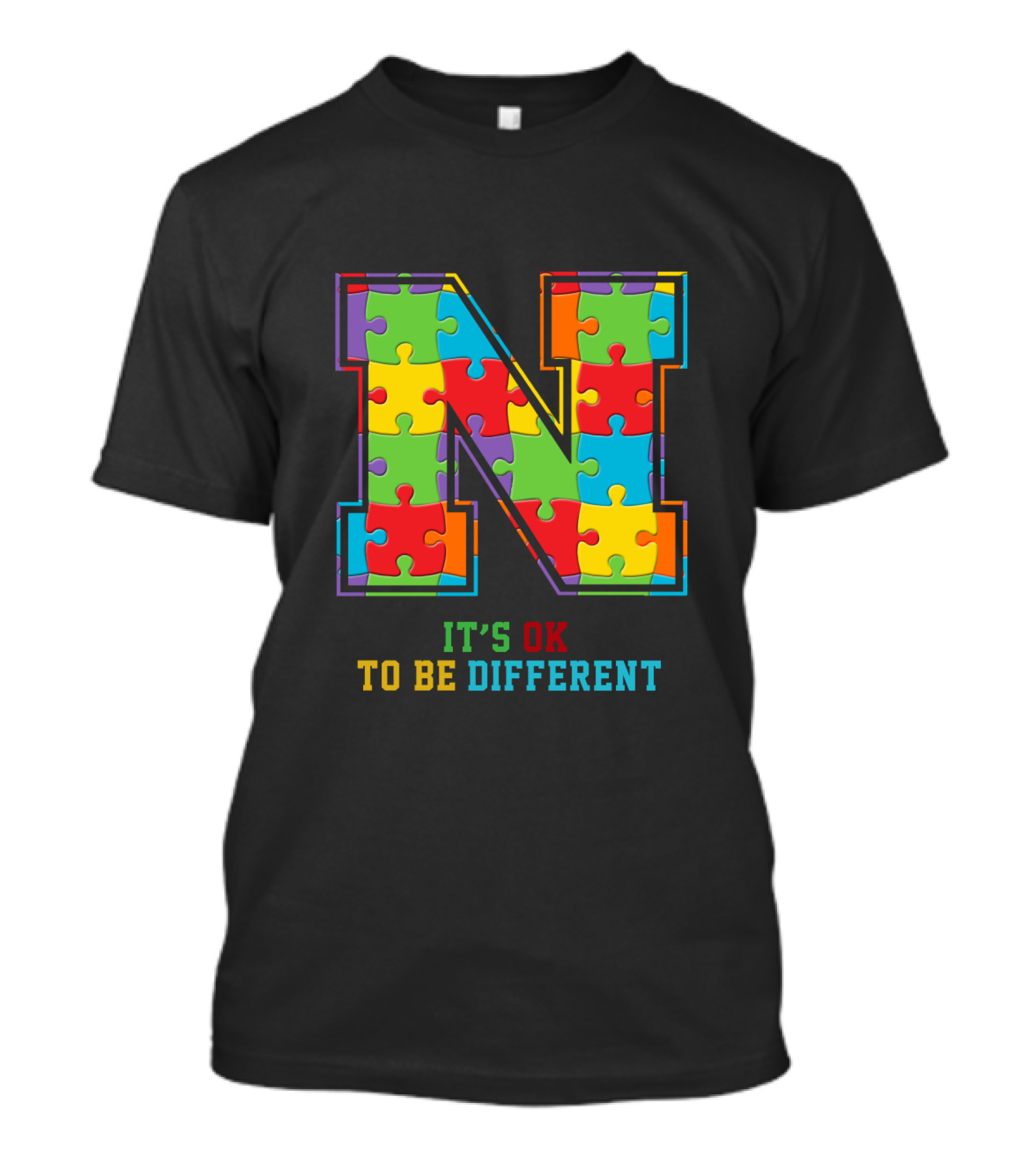 N Puzzle It's Ok To Be Different T-Shirt