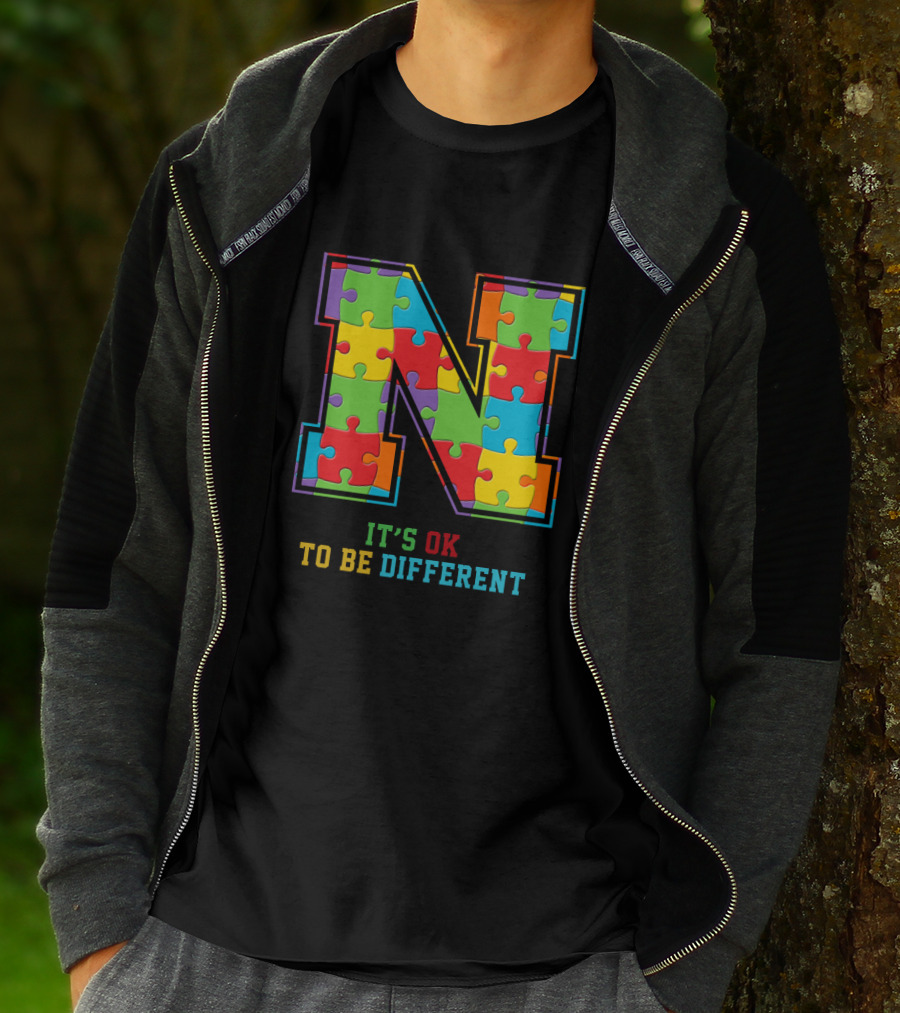 N Puzzle It's Ok To Be Different T-Shirt
