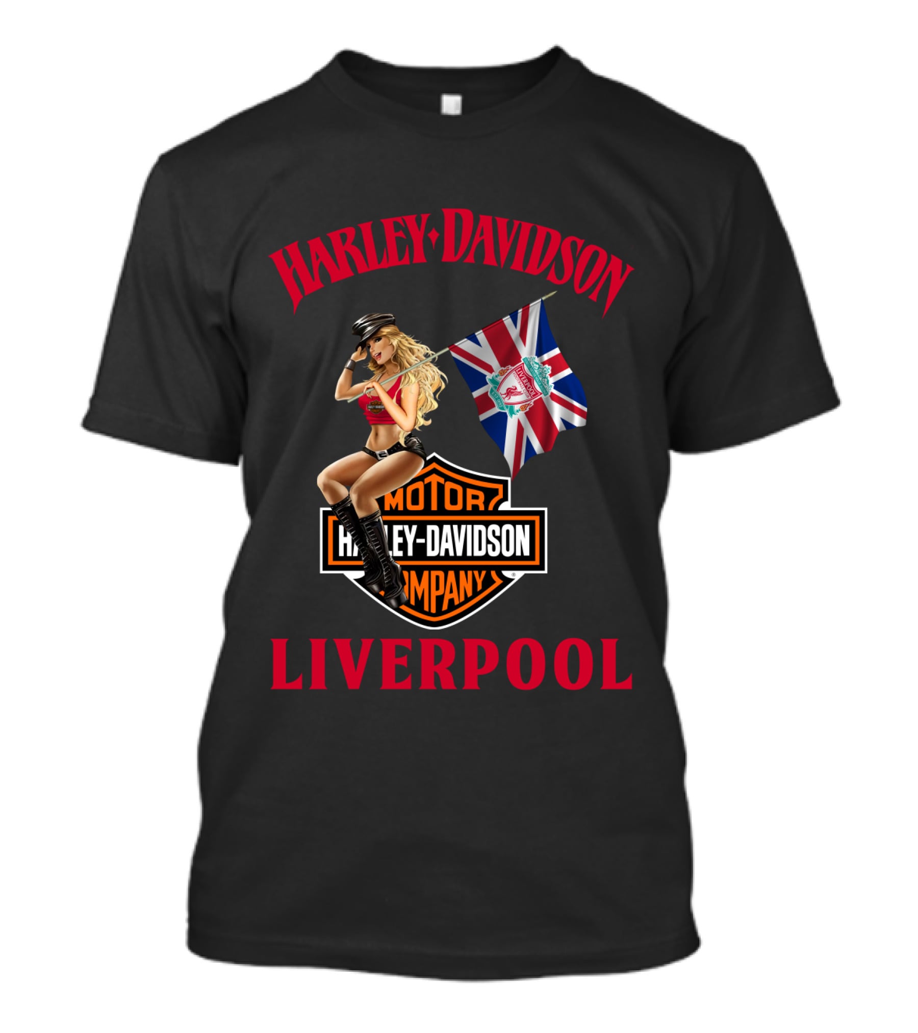 Harley Davidson Liverpool Union Jack T-Shirt