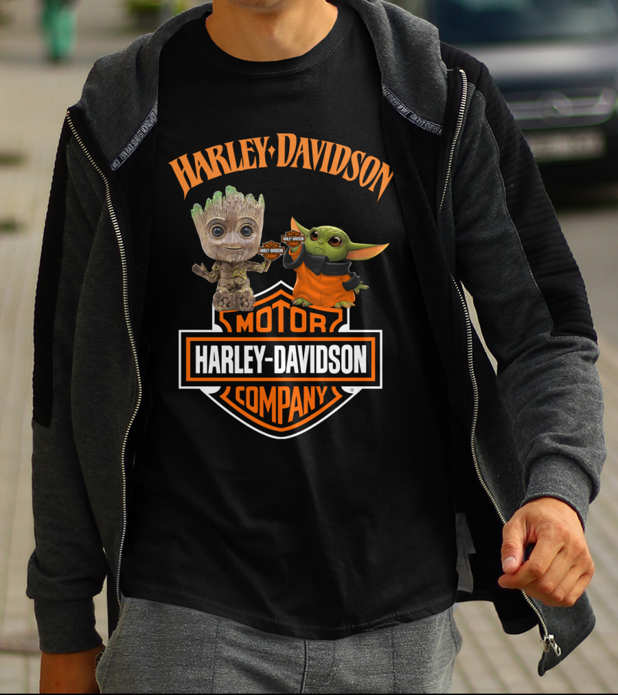 Harley Davidson Motor Company Groot Yoda Duo T-Shirt
