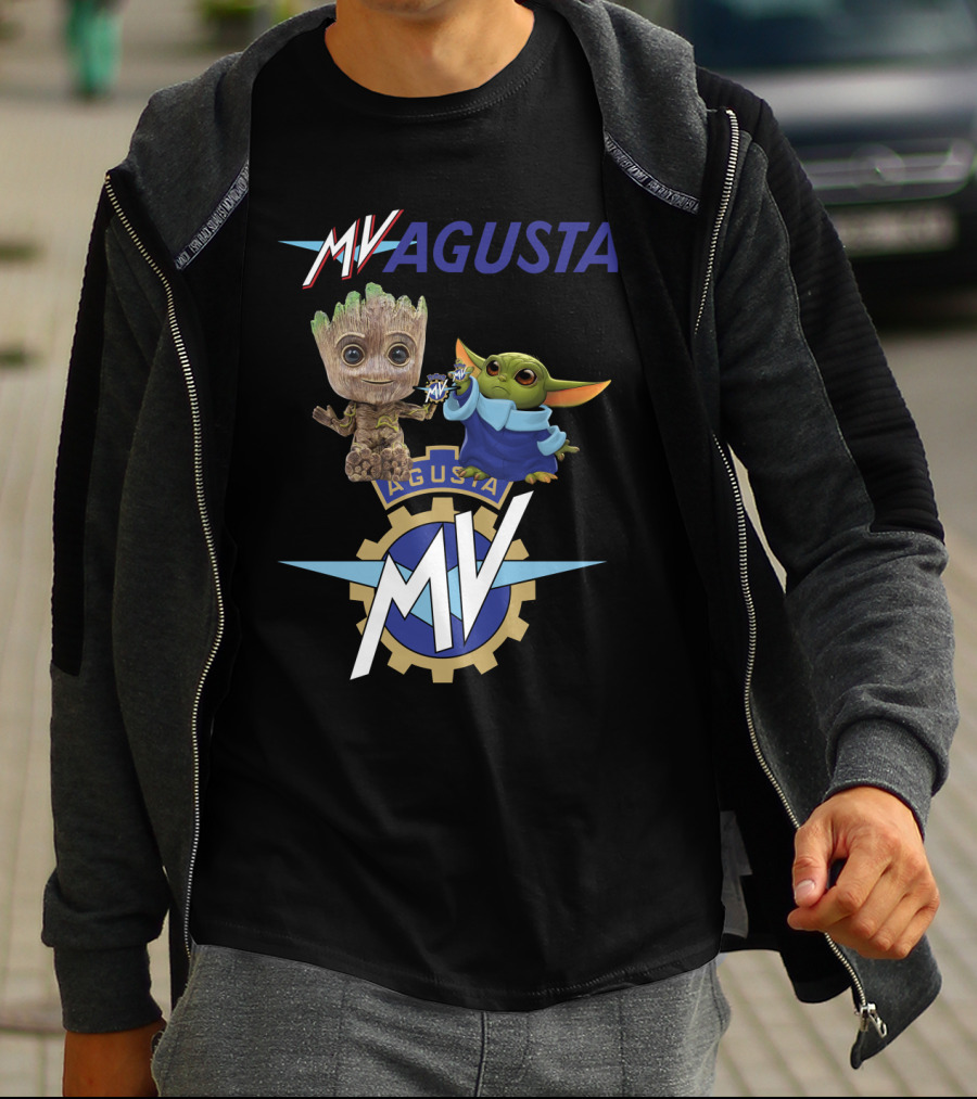 Mv Agusta Groot Yoda Characters T-Shirt