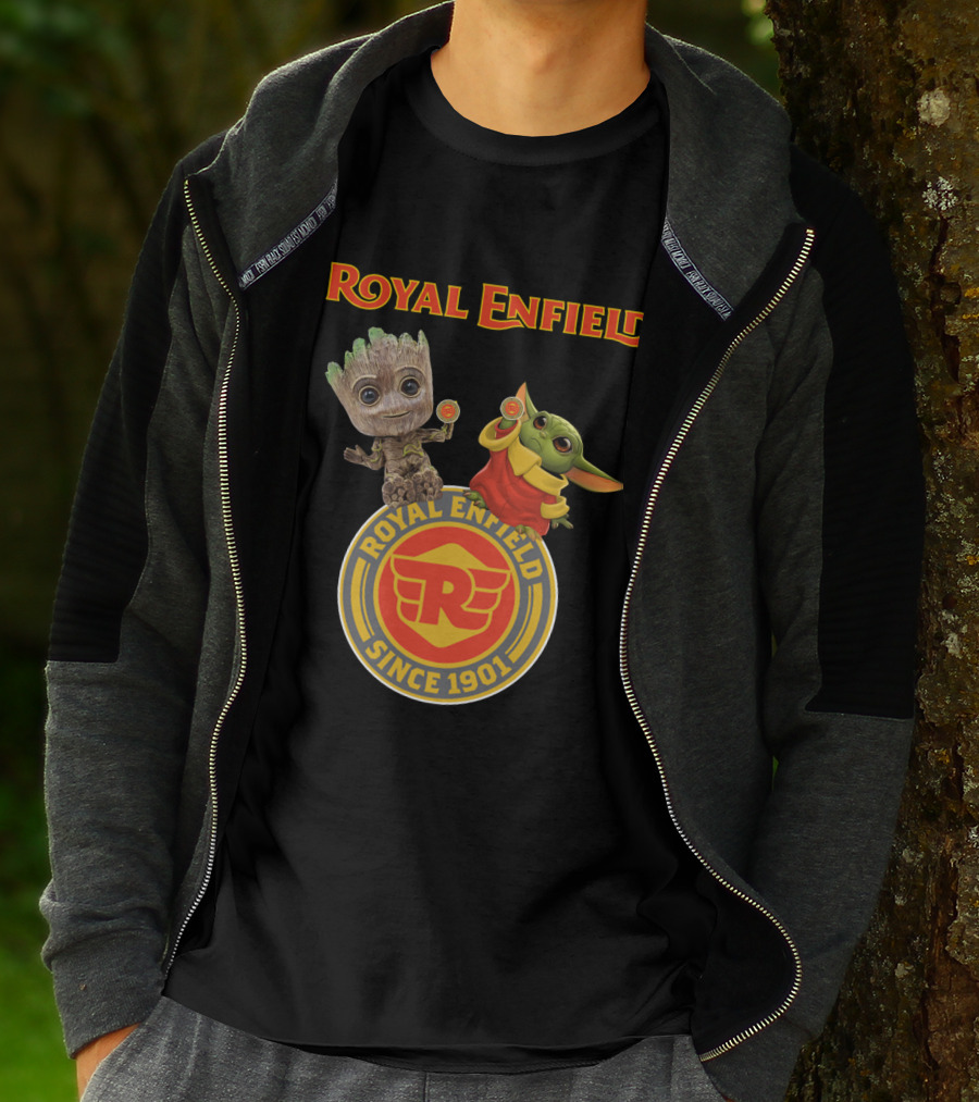 Royal Enfield Since 1901 Groot Yoda T-Shirt