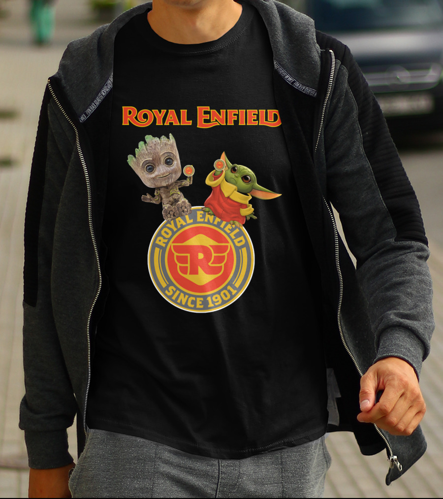 Royal Enfield Since 1901 Groot Yoda T-Shirt