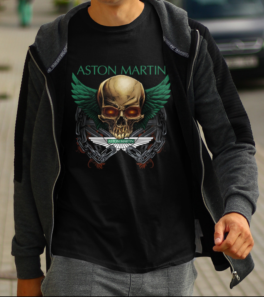 Aston Martin Winged Skull And Chains T-Shirt