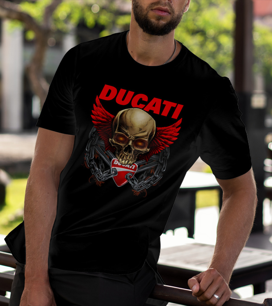 Ducati Skull Wings Chain T-Shirt