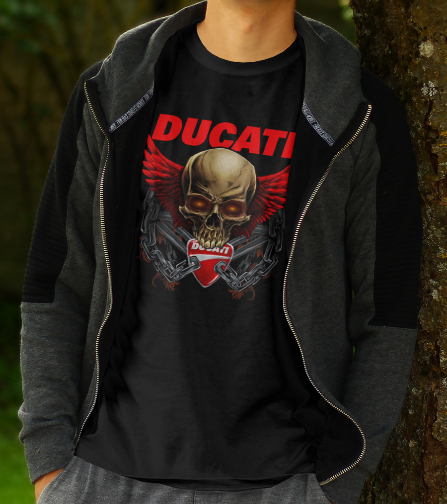 Ducati Skull Wings Chain T-Shirt