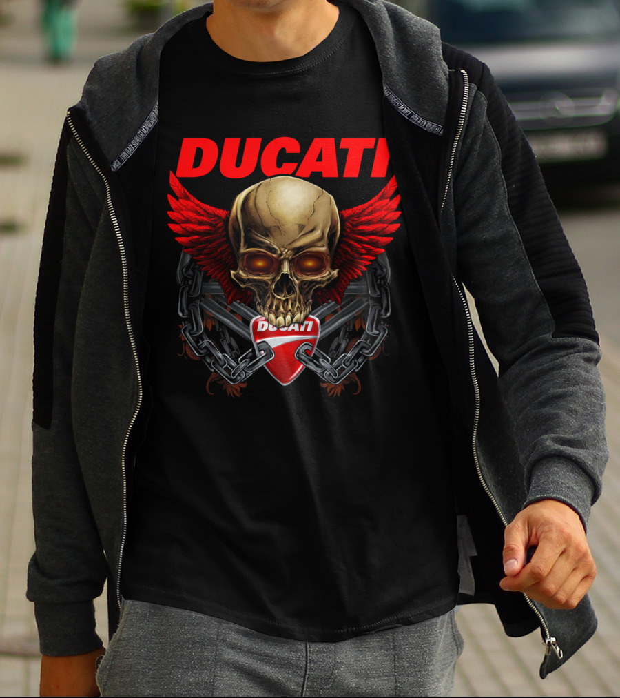 Ducati Skull Wings Chain T-Shirt