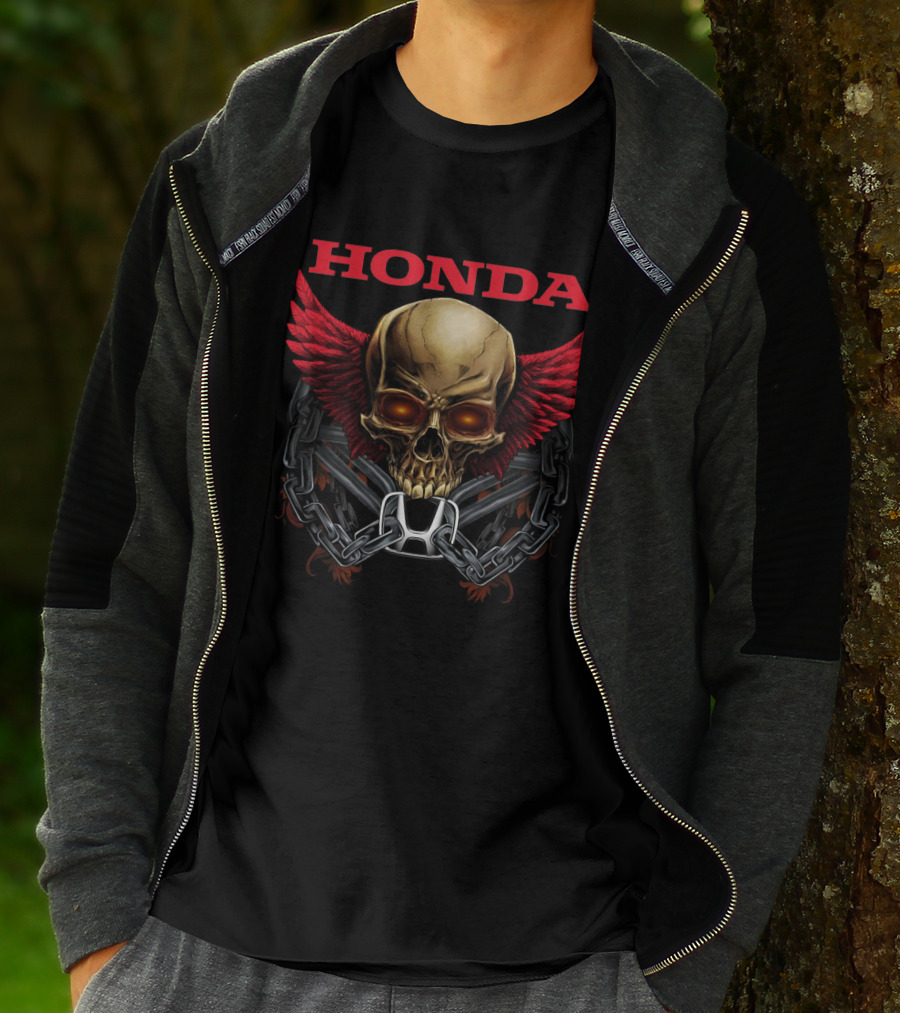 Honda Skull Wings Chain T-Shirt