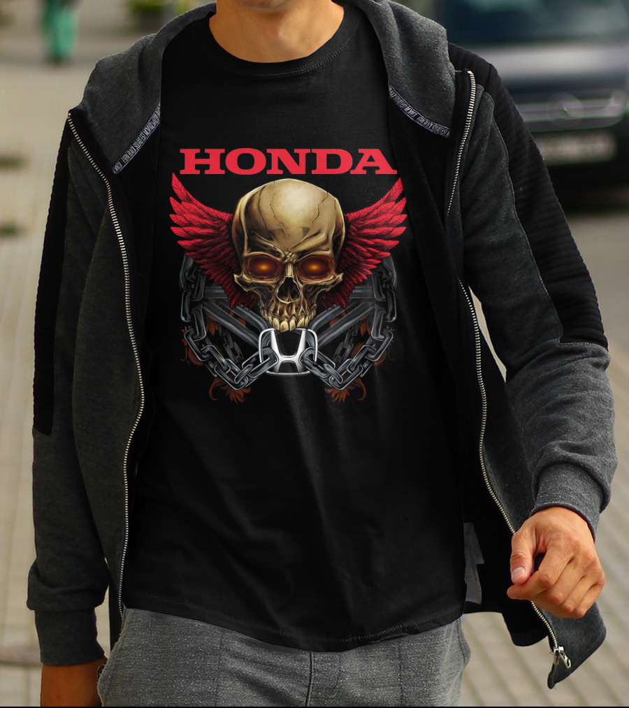 Honda Skull Wings Chain T-Shirt