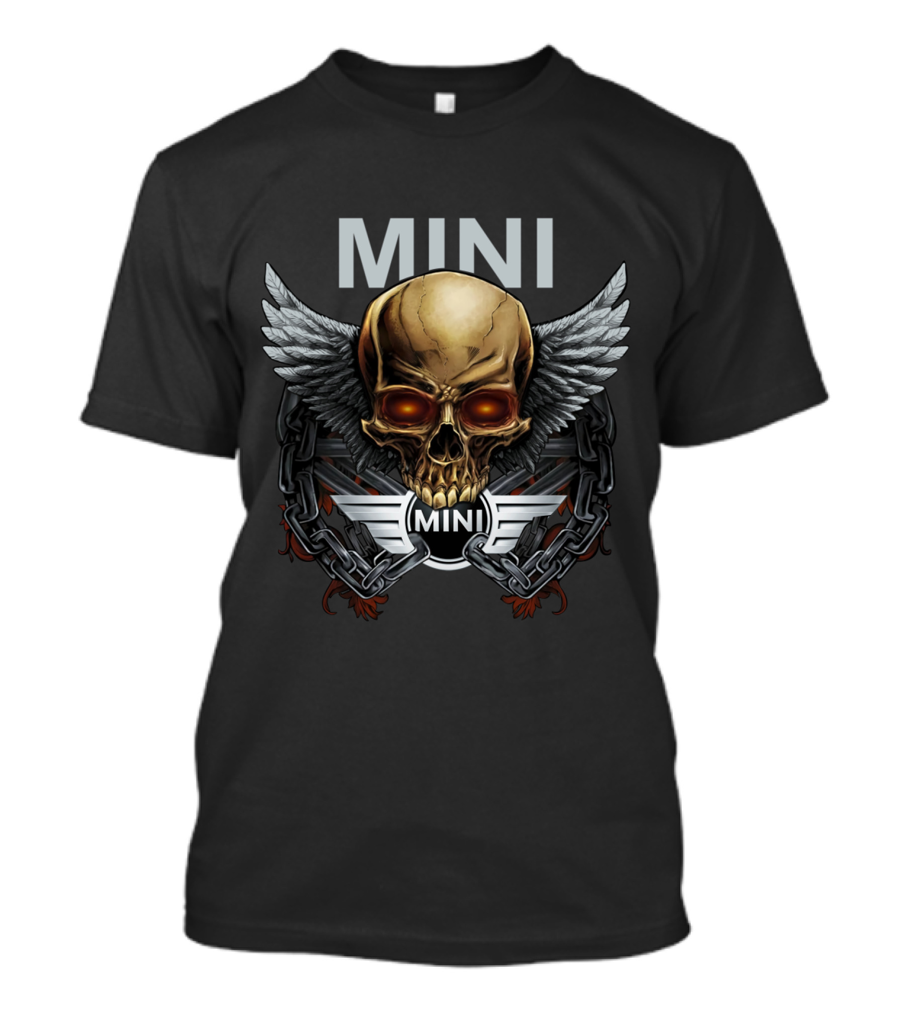 Mini Skull Wings Chains T-Shirt