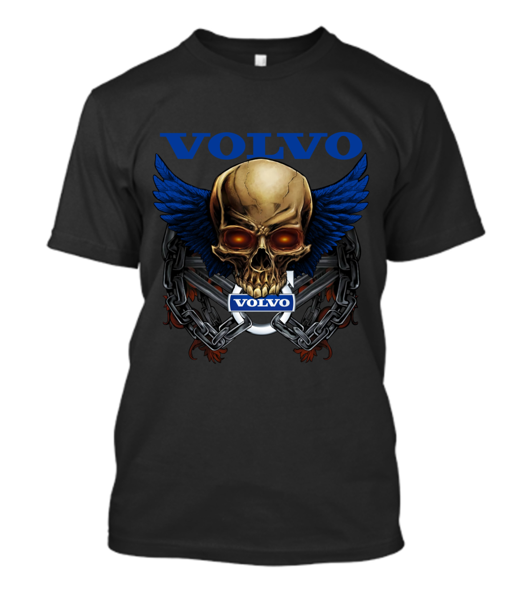 Volvo Skull With Wings And Chains Graphic Dh T-Shirt
