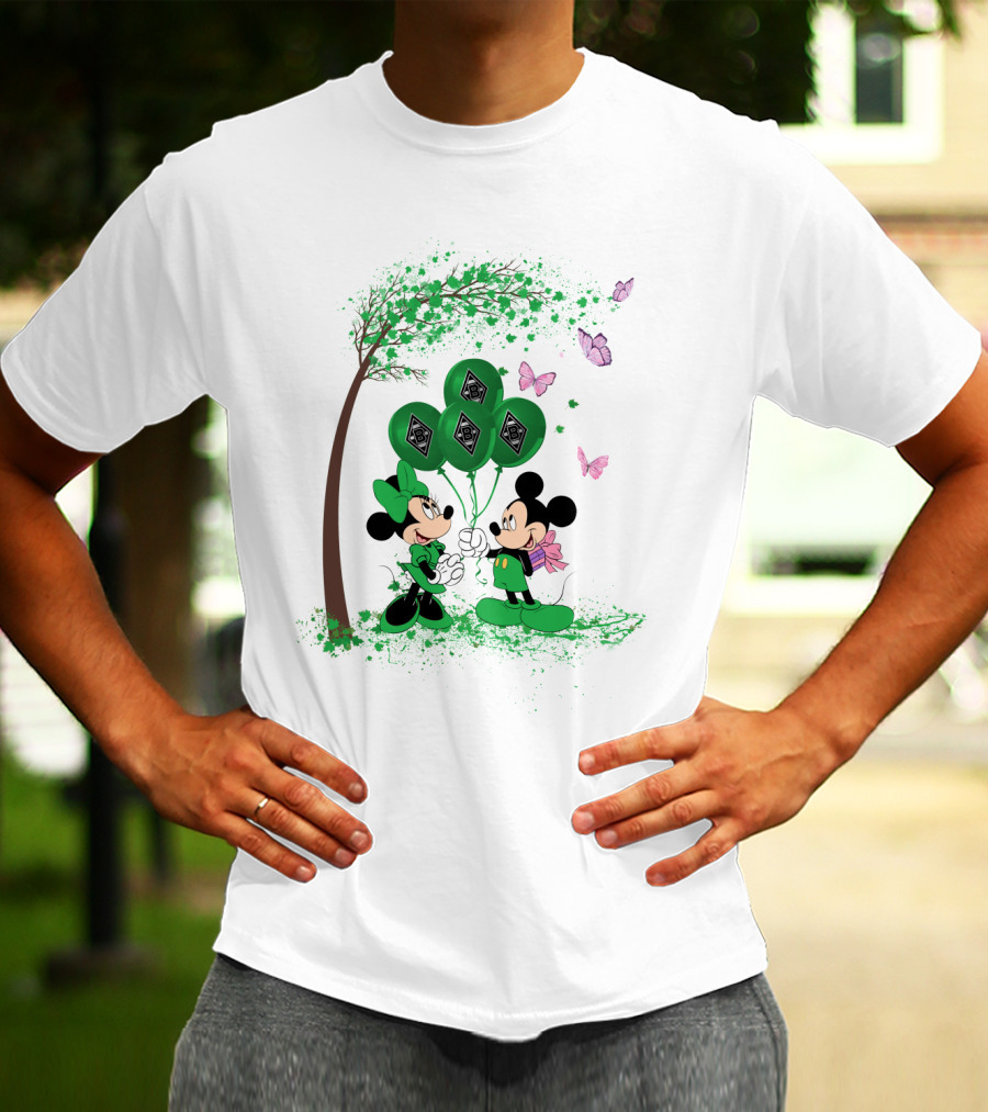 DH 29 Bundesliga Borussia Mönchengladbach Mickey Minnie Balloons T-Shirt