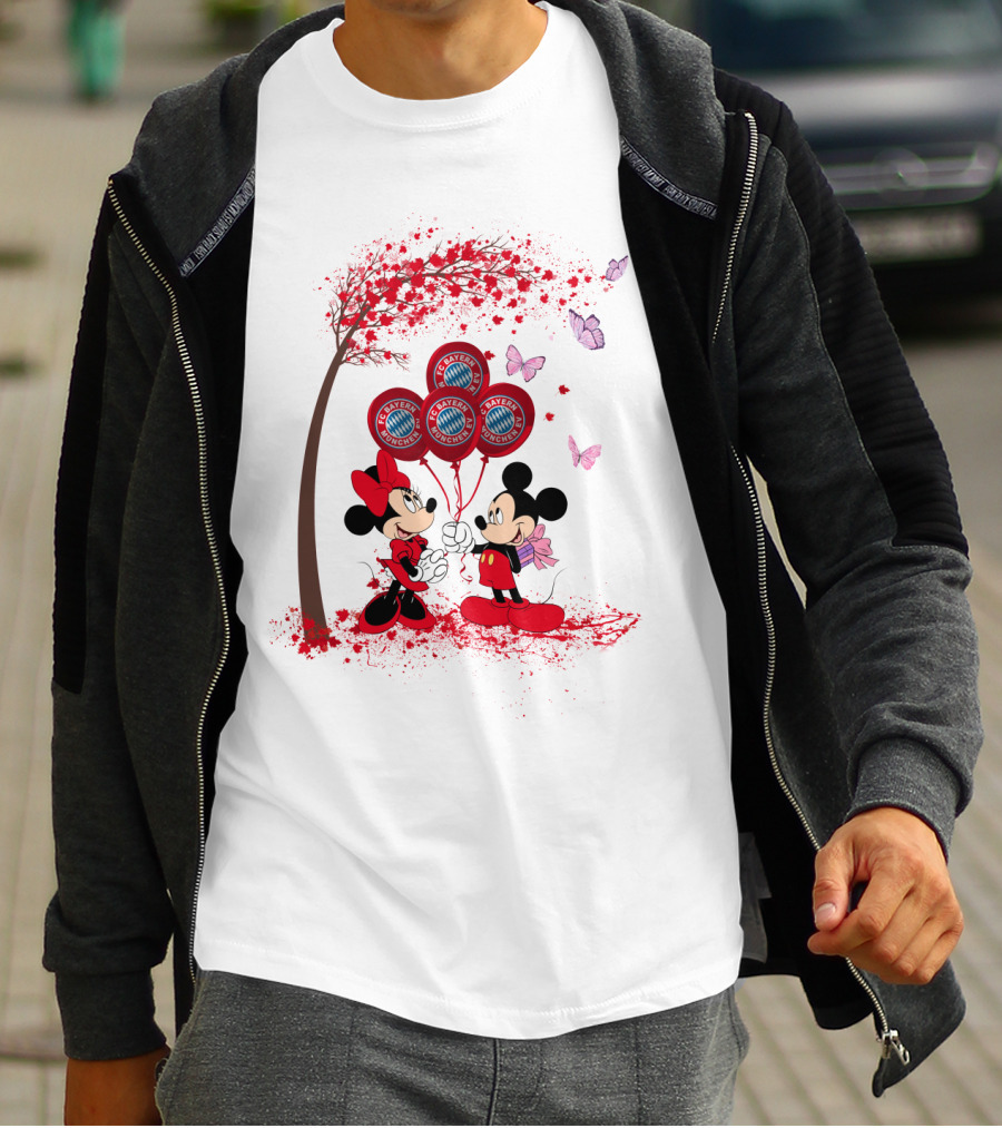 DH 29 FC Bayern München Minnie And Mickey Balloons T-Shirt