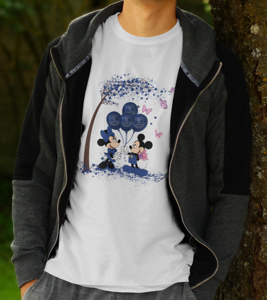 DH 29 Premier League Everton Mickey Minnie Balloons T-Shirt