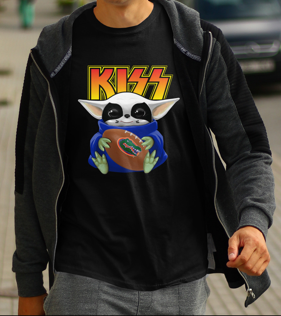 KISS Eric Singer Baby Yoda Florida Gators Football T-Shirt